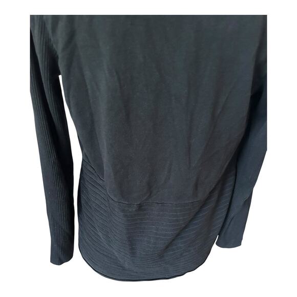 kela Black Open Cardigan Ribbed Pattern Size M - Picture 4 of 5